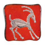 Vintage ceramic wall plate ibex décor nissy annecy the potter of the lake