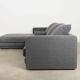 Canapé d'angle graphite, design scandinave, années 00