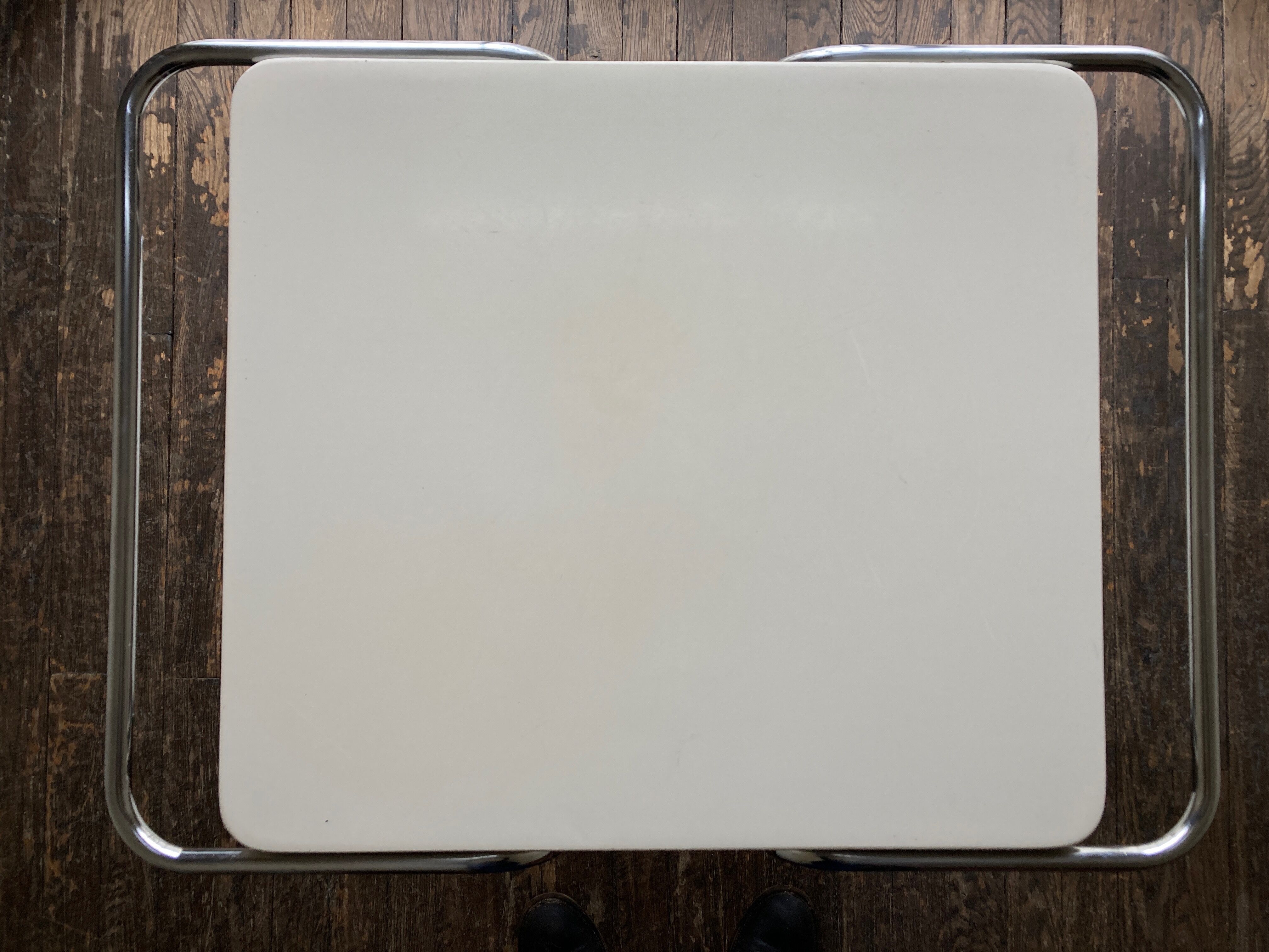 White trolley Italian design side table 1970