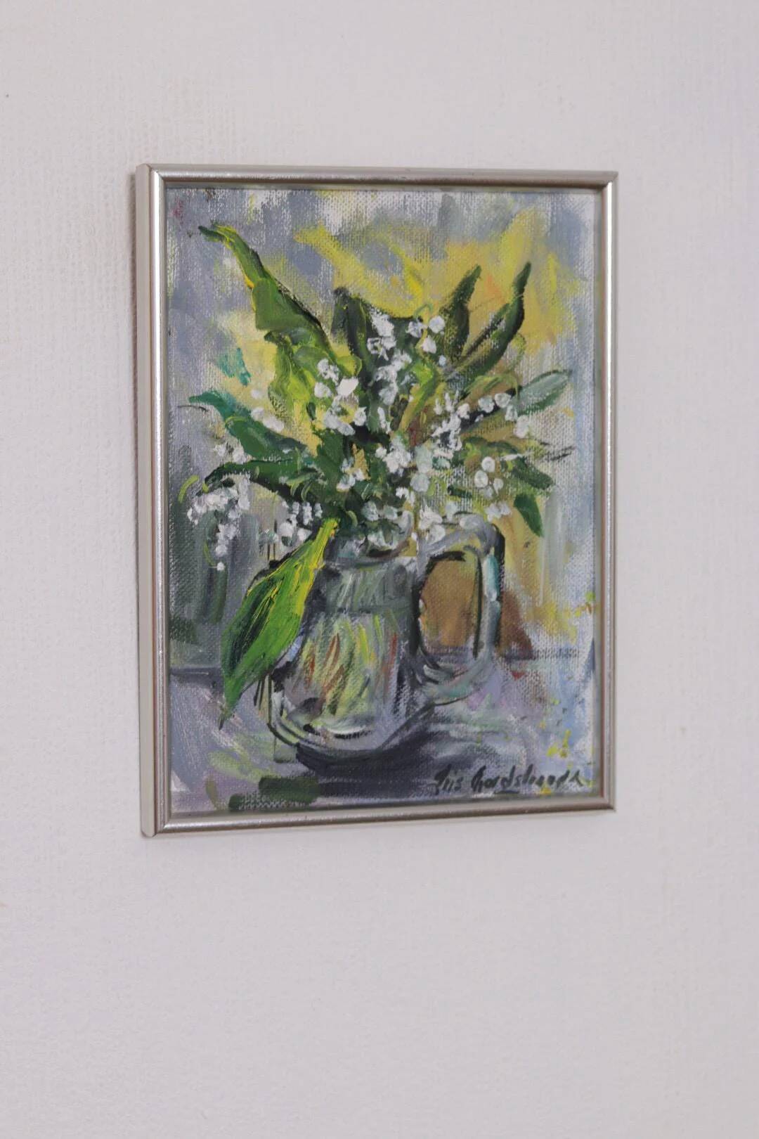 Original Swedish Oil on Canvas – “Lilje kon valje” by Iris Nordstrandh