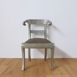 Vintage silver metal chair