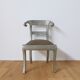Vintage silver metal chair