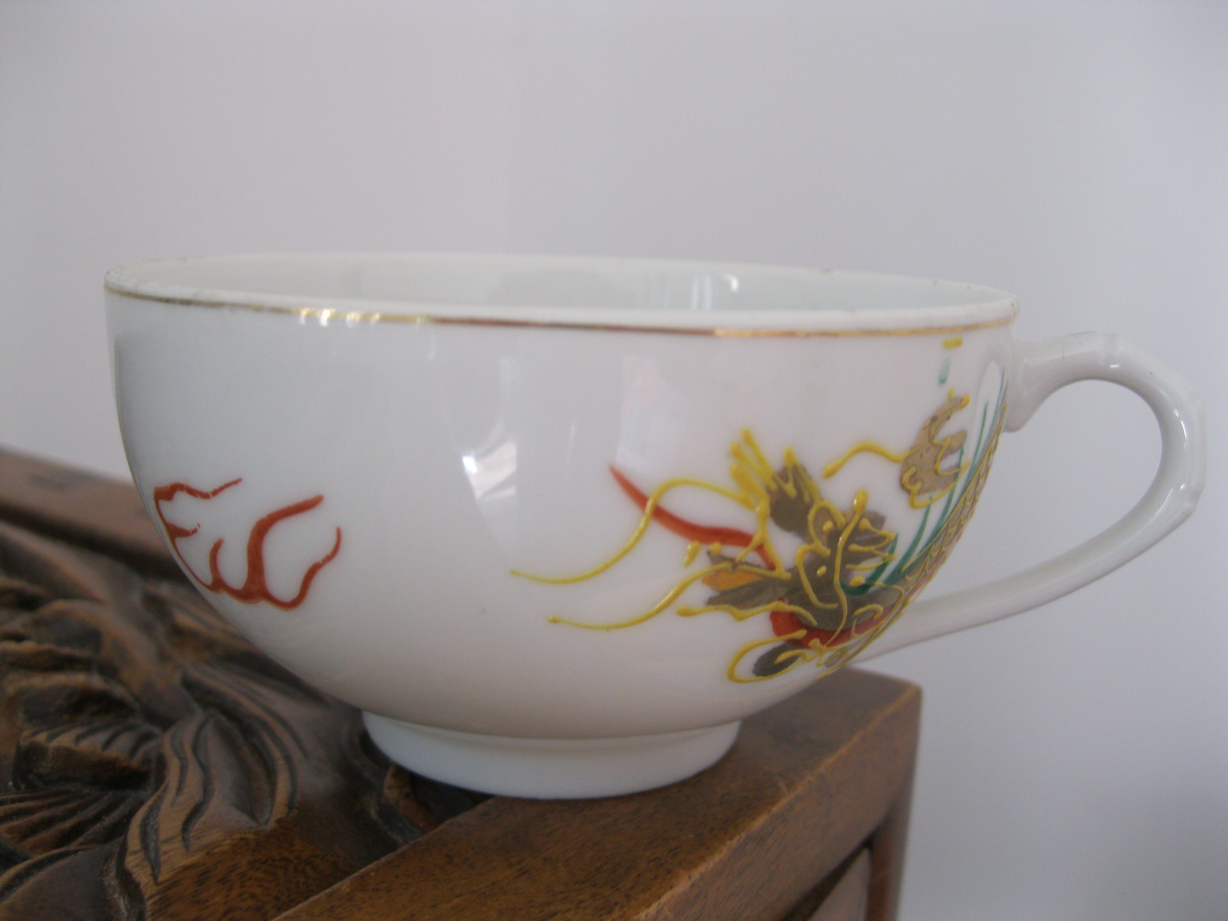 Asia geisha dragon porcelain tea set