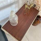 Vintage brass magazine table