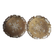 Duo de plateaux florentins en bois