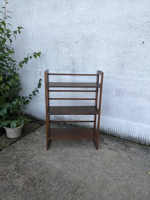 Etagère de bouquiniste, bibliothèque pliante en hêtre vernis