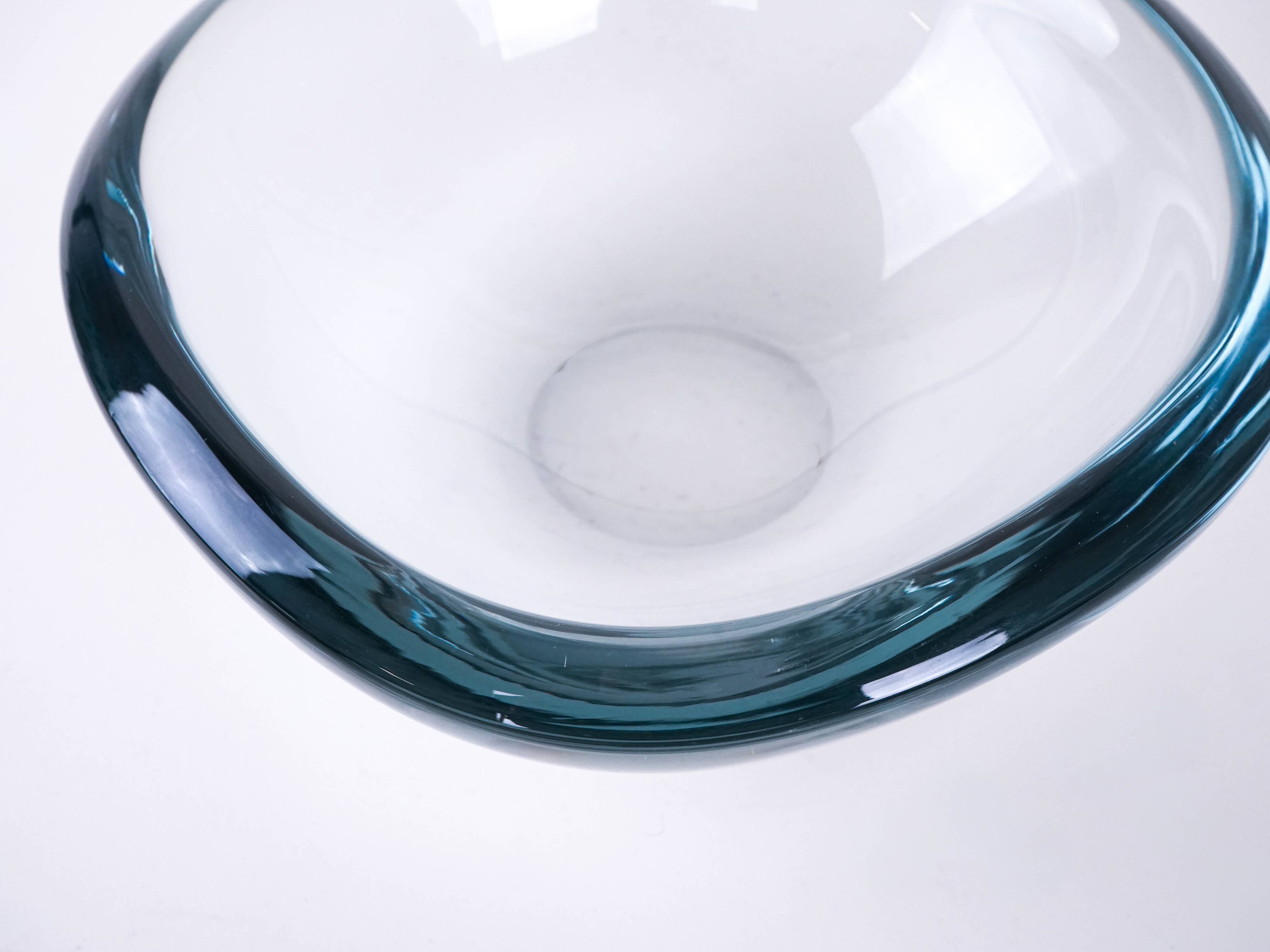 Glass bowl, Danish design, 1960s, manufactured by Holmegaard