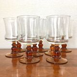 Set of 8 vintage wine glasses