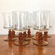 Set of 8 vintage wine glasses