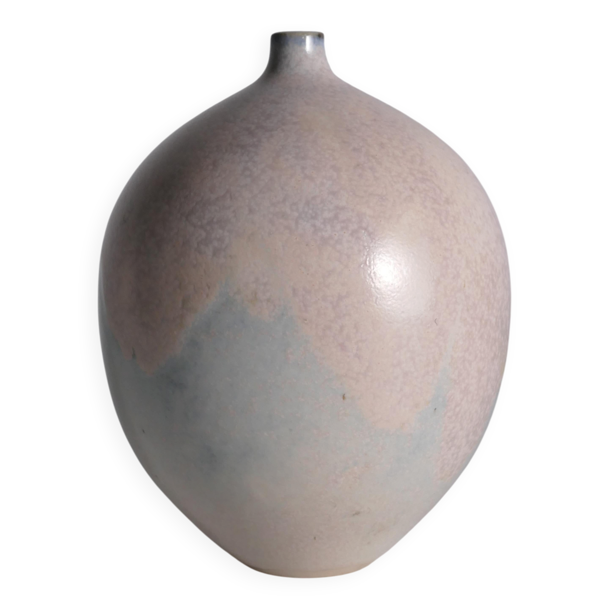 Vase en grès unique Bo Scullman, moderne scandinave, fin du 20e siècle
