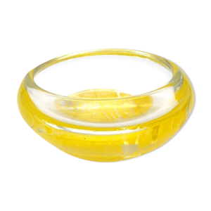 Cendrier en verre soufflé abstrait