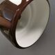Mini poker hanging lamp in original brown colour by Jo Hammerborg 1977.