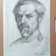 Portrait by Gabriele Vicari, pencil on paper, 1970s