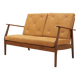 Danish oak sofa with leather upholstery, 1960s
