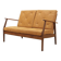 Danish oak sofa with leather upholstery, 1960s