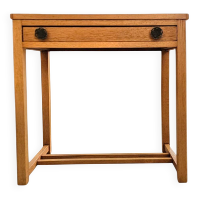 Table d'appoint en chêne massif années 1970 Largeur 60 Profondeur 40 Hauteur 64 cm