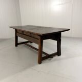 Brutalist antique Spanish coffee table