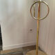 Italian towel rack in gilded metal from the 70s