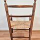 Vintage wooden and straw children's armchair, 1950s.