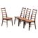 Lis Dining Chairs in Rosewood by Niels Koefoed, Denmark, 1960s, Set of 4