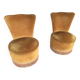 Pair of toad armchairs