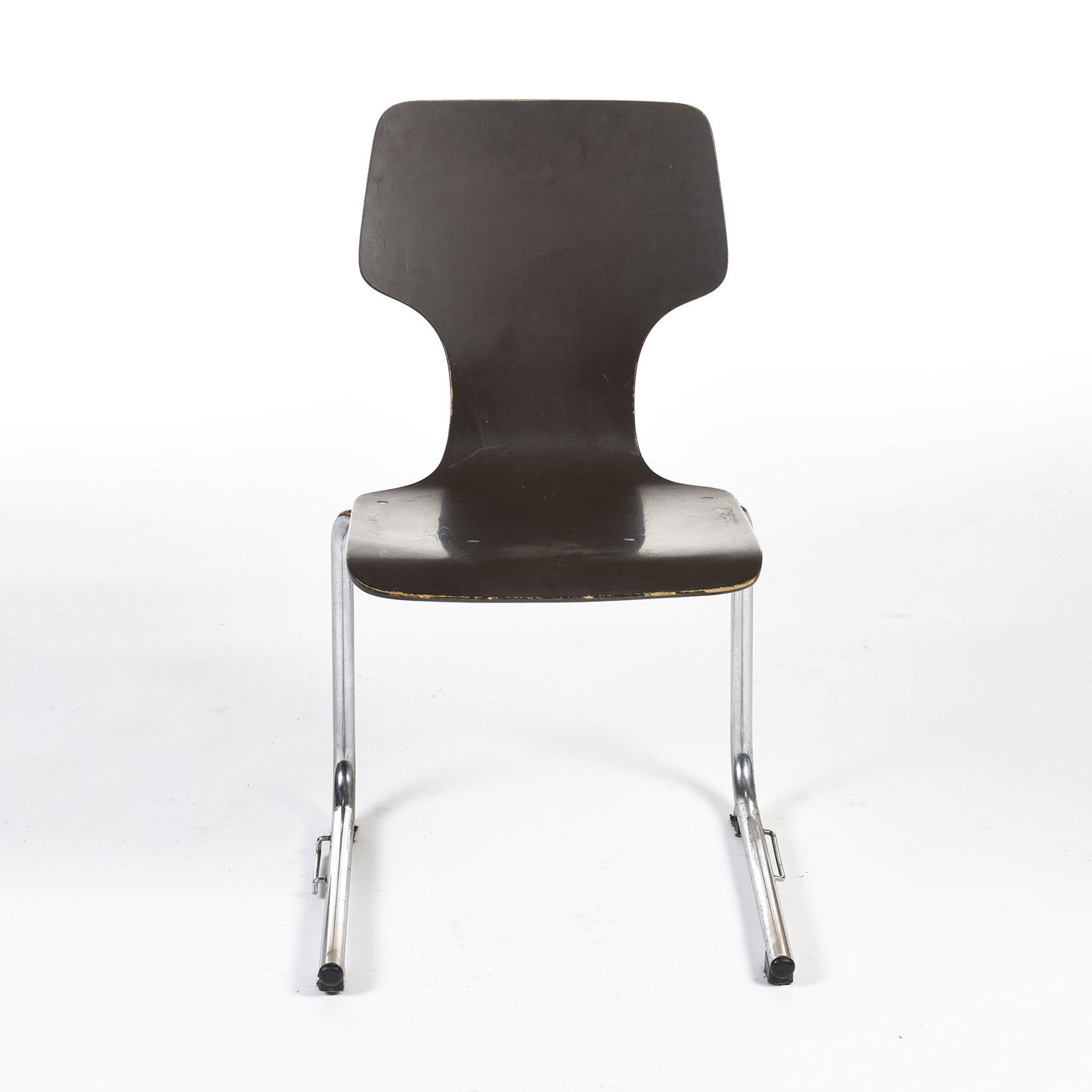Lot de 6 chaises en bois teinté