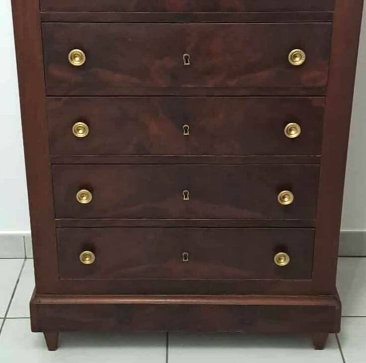 Semainier acajou Empire Restauration