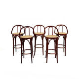 5x vintage rattan barstool, style Thonet ‘60