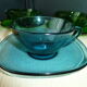 Set of 5 vintage coffee cups made of tempered glass