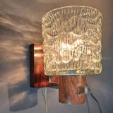 Scandinavian teak and chrome wall light from the 1960s.