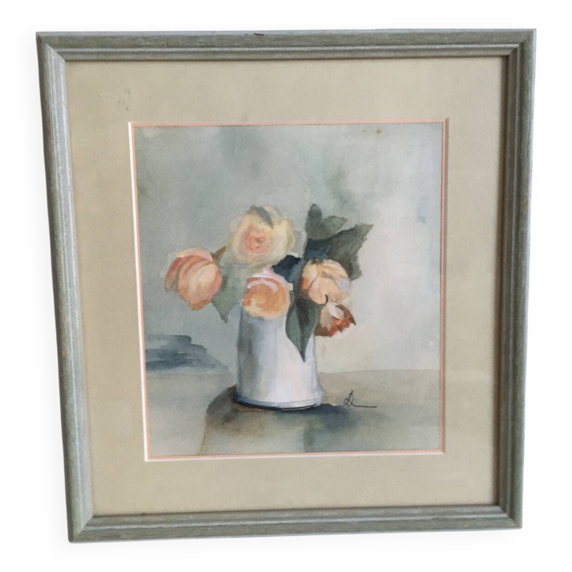 Old watercolor painting