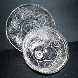 Vintage Portieux Vallerysthal pressed-molded glass cheese bell