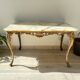 Table basse en marbre et bronze vintage