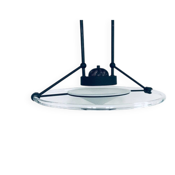Black Pendant Lamp, 1980s