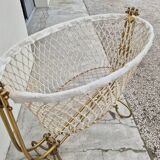 19th century brass rocking cradle from a castle