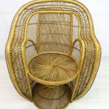 Paire de fauteuils Emmanuelle en osier de style Mid-Century Modern de Kok Maison, 197