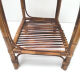 Vintage rattan bedside table 60s