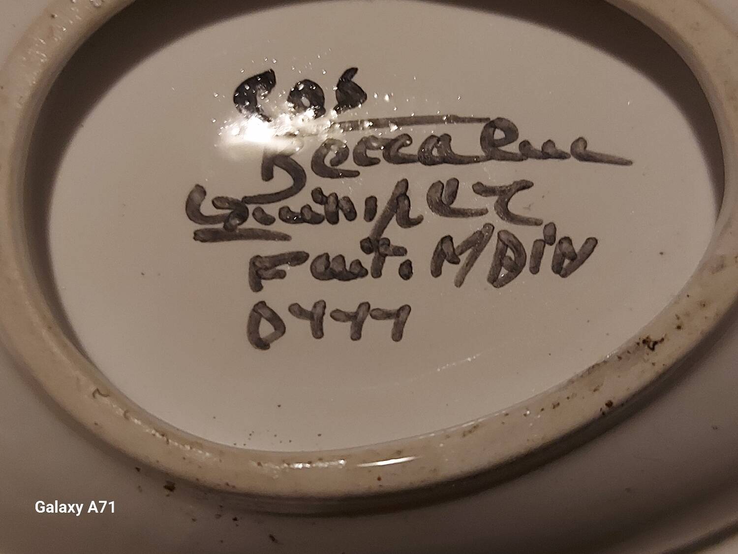 Ceramic dish signed Keraluc Quimper