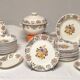 Gien. Bordeaux bouquet. 43-piece service