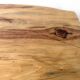 Organic brutalist coffee table in solid cedar, trunk pedestal, 1970s.