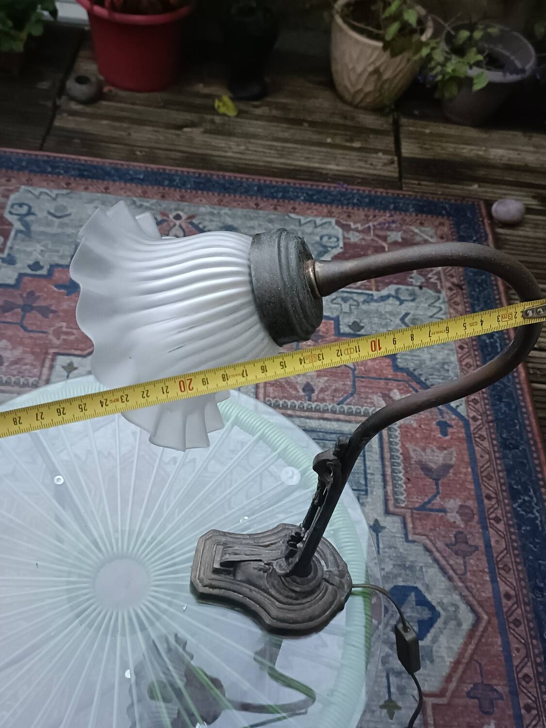 Art Deco gooseneck lamp