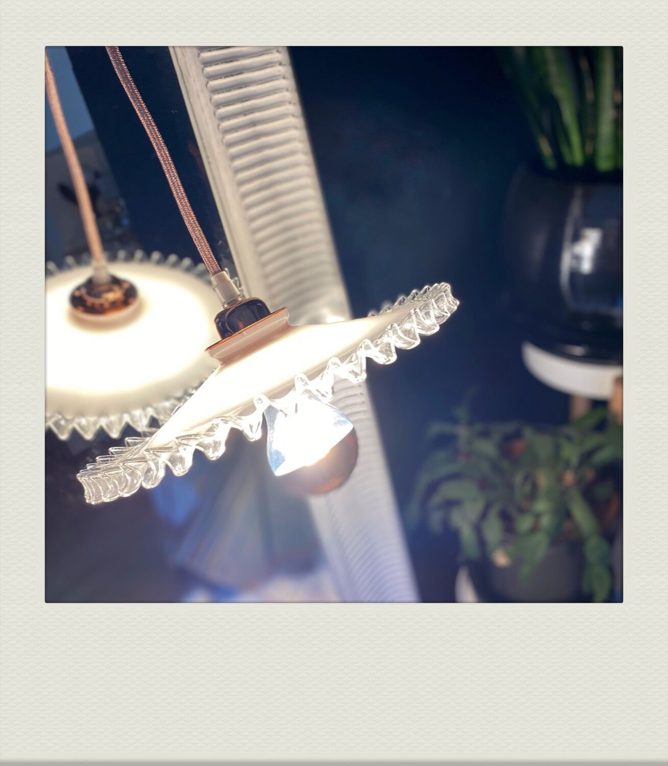 White and pink vintage walker