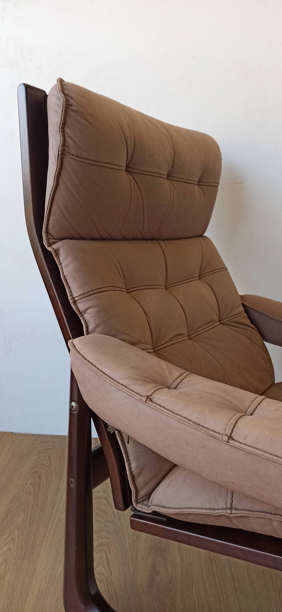 Genega Møbler leather armchair, Denmark, 1960s.