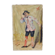 Oil painting of a jester