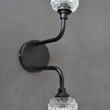 Double cut glass wall light