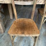 Set of 4 antique bistro chairs