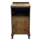 1930s English Burl Walnut Bedside Table