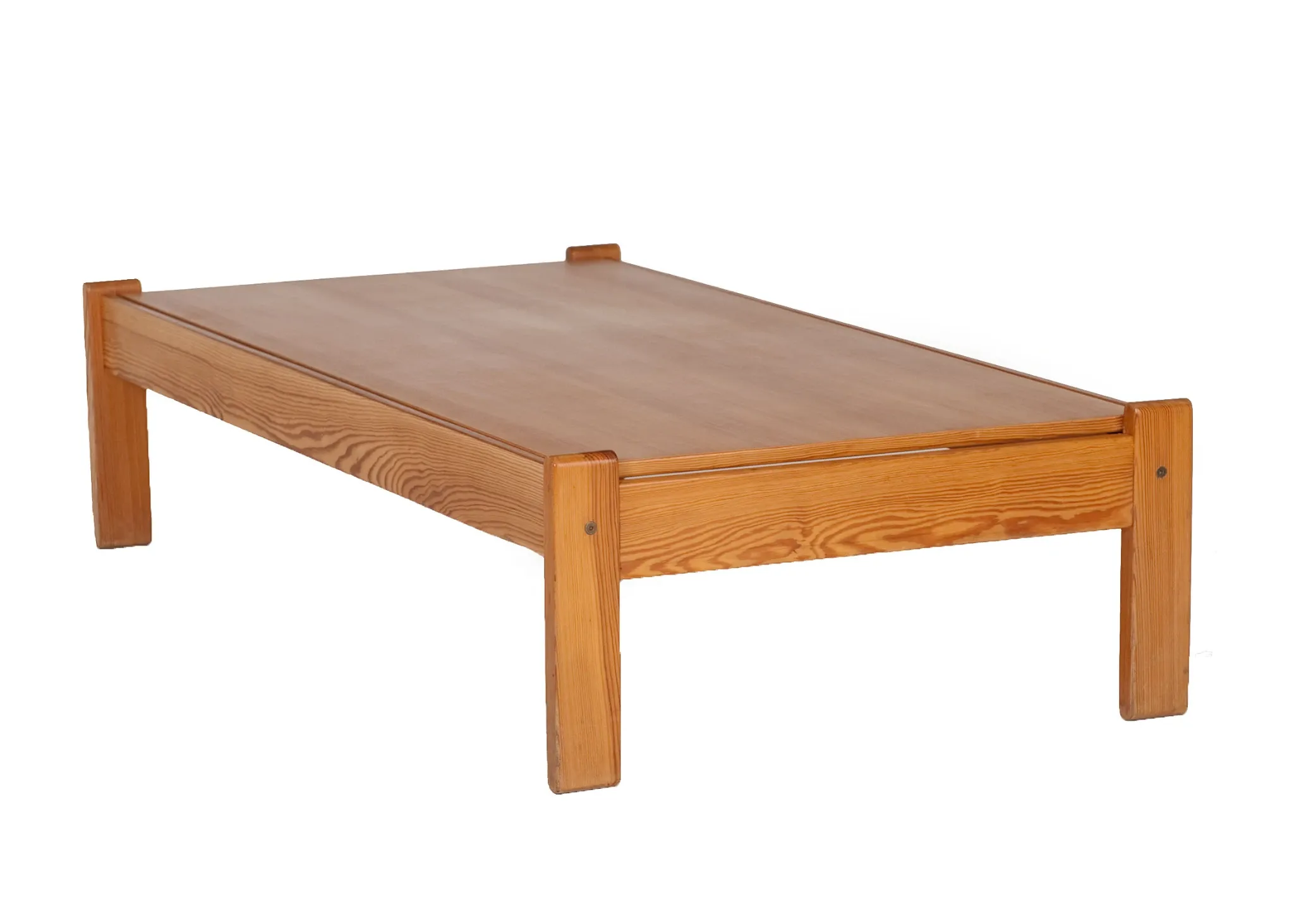 Table basse vintage en pin plateau amovible