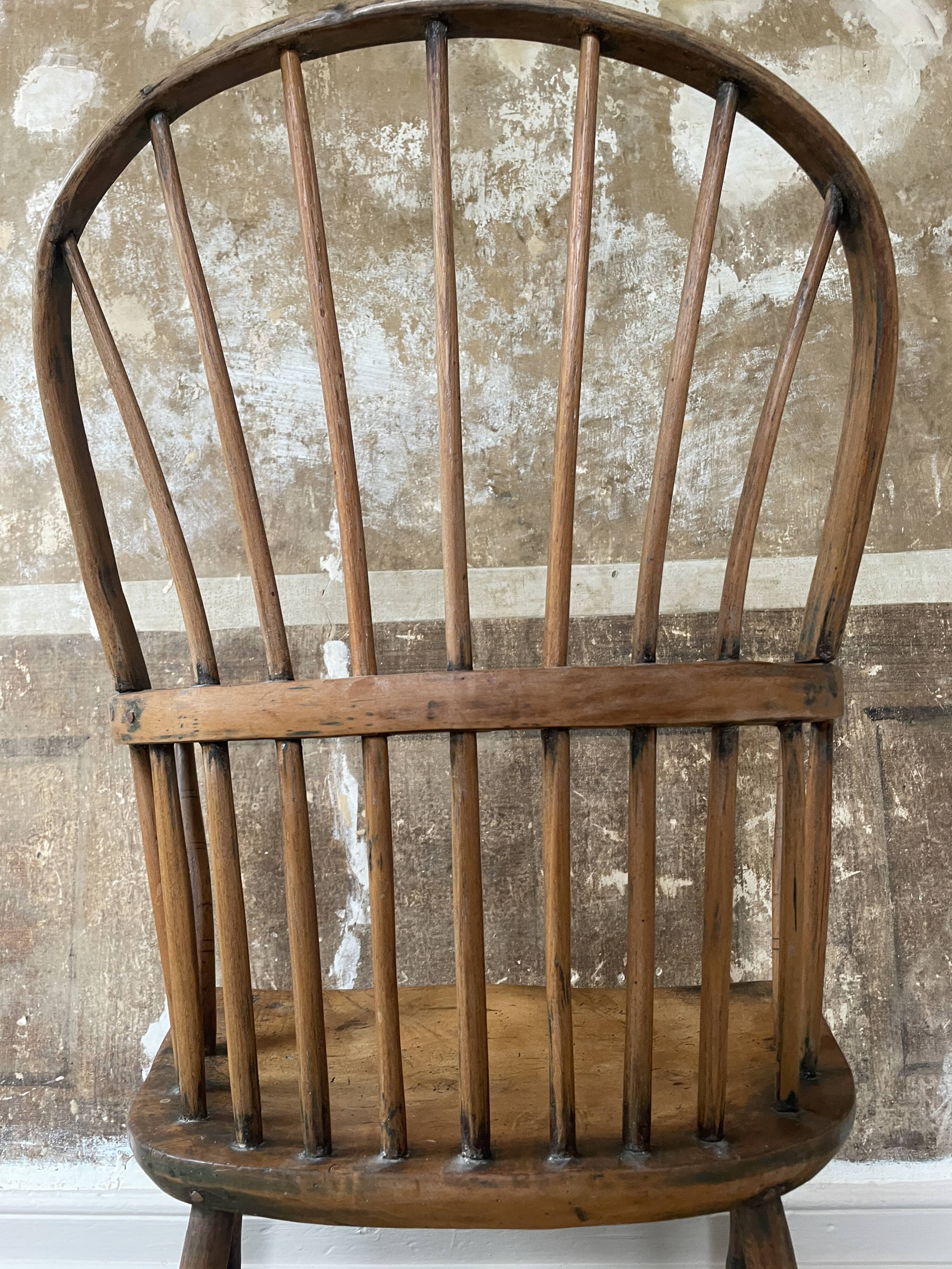 18th / Early 19th Century English Vernacular Windsor Armchair | Primitive E