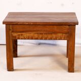 Bedside table side table in natural burmese teak